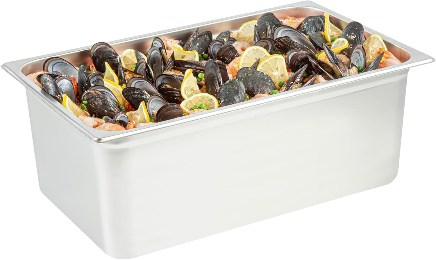 Restaurantware-Kitchen Tek Full Size Steam Table Pan, 1 Anti-Jam Steam Pan - Lid Sold Separately, 8â€ Deep, 24 Gauge Stainless Steel, Freezable, For Catering Event And Party