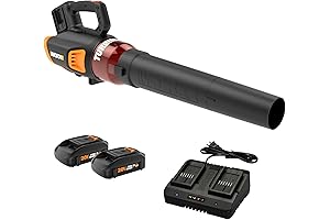 WORX 40V Turbine Leaf Blower - Lightweight Cordless Electric Blower with Battery and Charger
