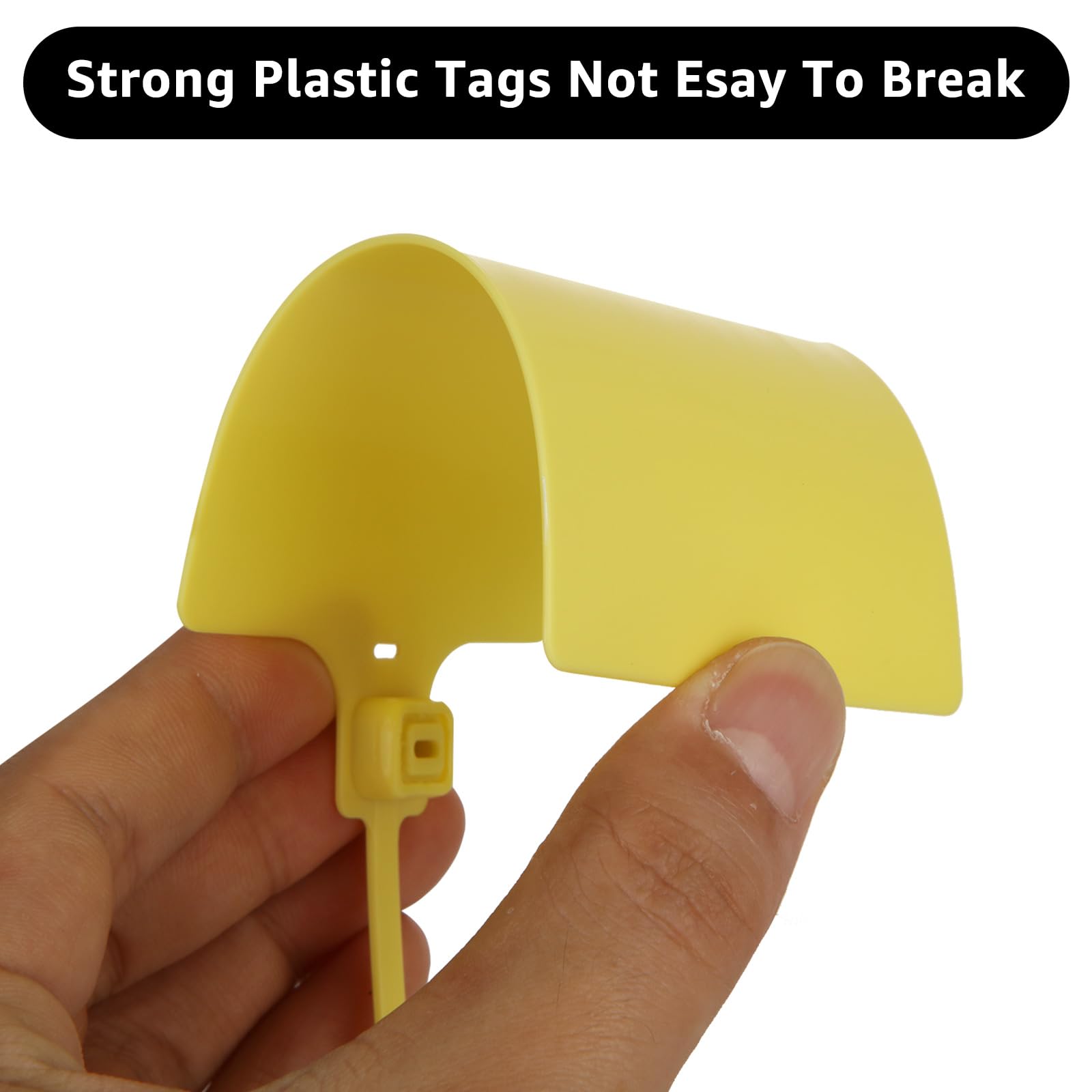Acrux7 200 etichette in plastica per etichettatura, impermeabili, etichette in plastica per spedizioni, etichette scrivibili, etichette vuote da appendere per logistica, etichette per bagagli,