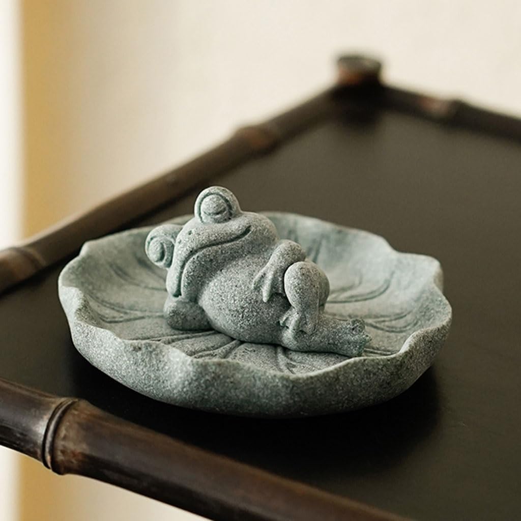 Desktop Decoration Creative Cute Frog Tea Pet Tea Play Ornaments Potted Gardening Fish Tank Landscaping Desktop Decoration Sculptures Home Decor