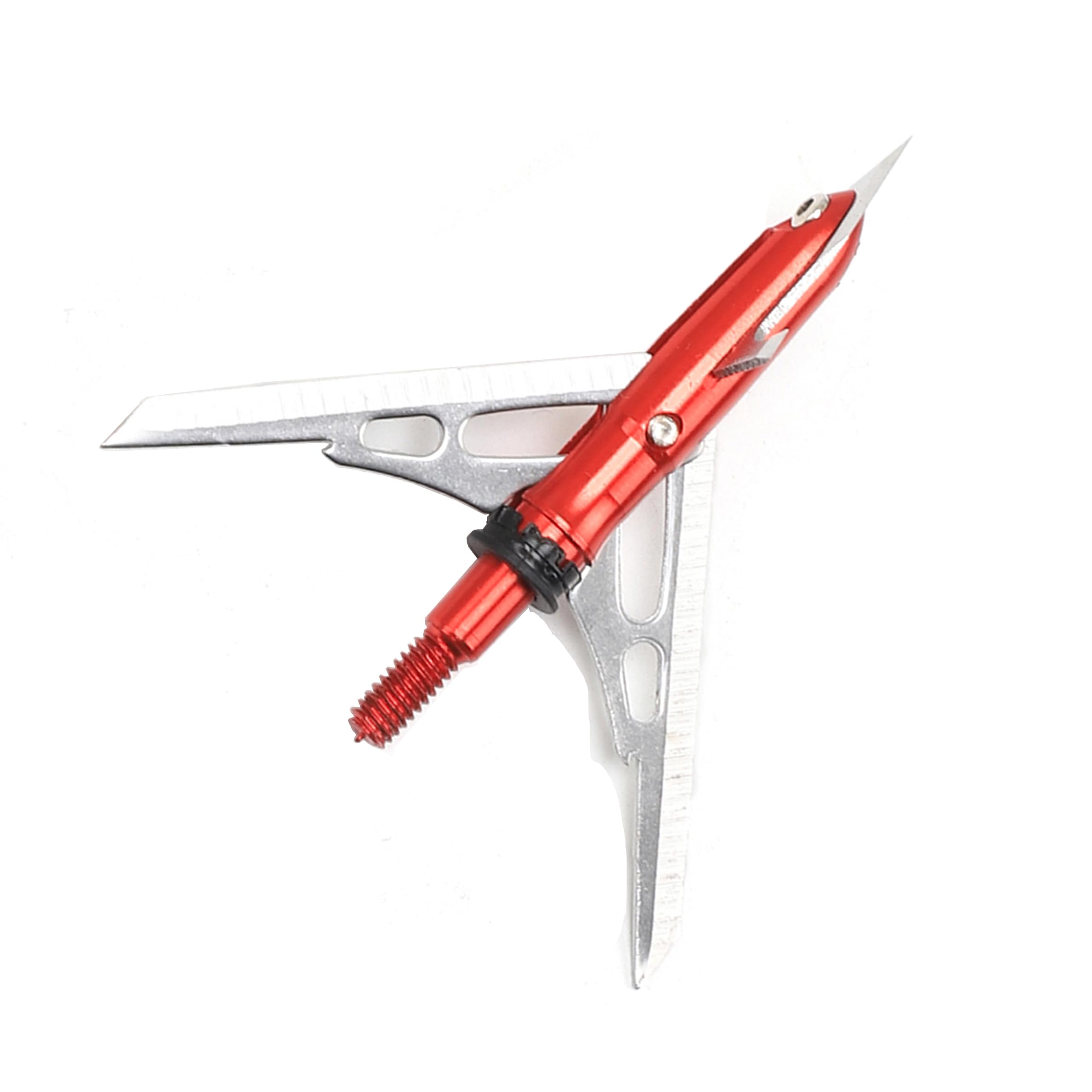 ACCMOS 6/12 Pezzi Freccia Broadhead Punte di Freccia da Caccia 100 Grani per Arco Compound Arco Ricurvo Tiro a Segno Caccia Accessori per Frecce (12 PCS)