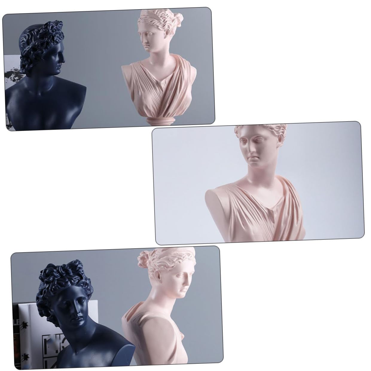 Busto Decorativo in Resina Artigianale per Scrivania, Statua da Tavolo Realistica per Arredamento Casa e Ufficio, Ornamento Scultura Mitologia Greca