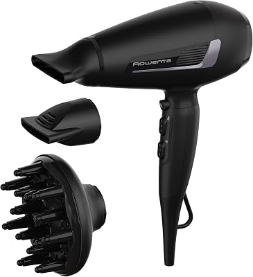 Rowenta Pro Expert - Secador de pelo 2100 W con motor AC Pro CV8825 | 6 ajustes de velocidad/temperatura, Revestimiento tu...