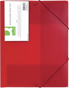 Q Connect A4 Elasticated Folio - Red