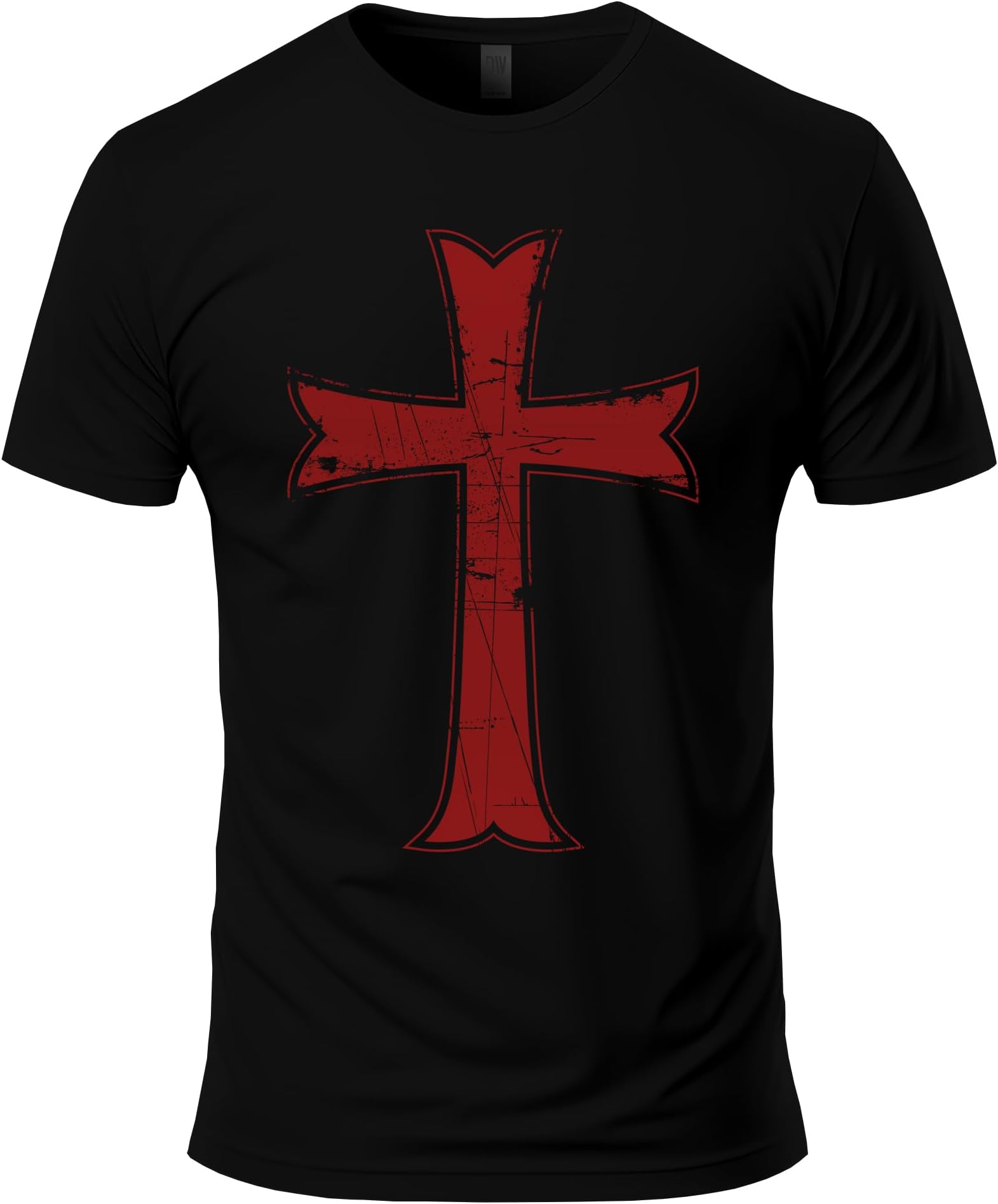Crusader Cross Templar T-Shirt - Ring-Spun Cotton Short Sleeve Tee for Men