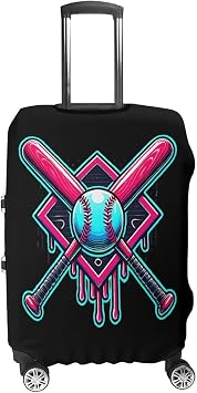 Baseball Home Plate Drip Game Day Luggage Cover Travel Suitcase Cover Luggage Protector 22-24 Inch