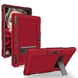 FIEWESEY for Pritom M10 Inch Case, Heavy-Duty Drop-Proof Shock-Resistant Kids Friendly Protective case for QuntiCO Y10/Voger priorpad X100/Digiland Tablet DL1036/Gateway 10.1 HD Tablet(Red/Black)