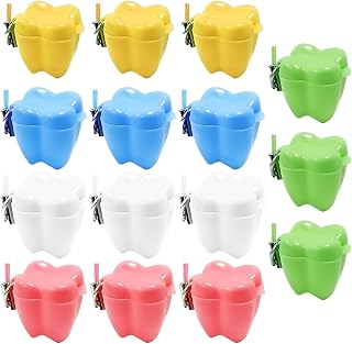 15PCS Cute Tooth Storage Boxes - 5 Colors Milk Teeth Organizer for Keepsake
