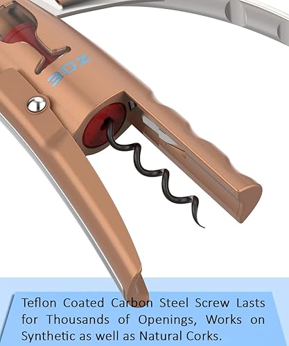 Miniatura 2 de Abrebotellas de vino con palanca vertical de alta calidad (BRONCE)