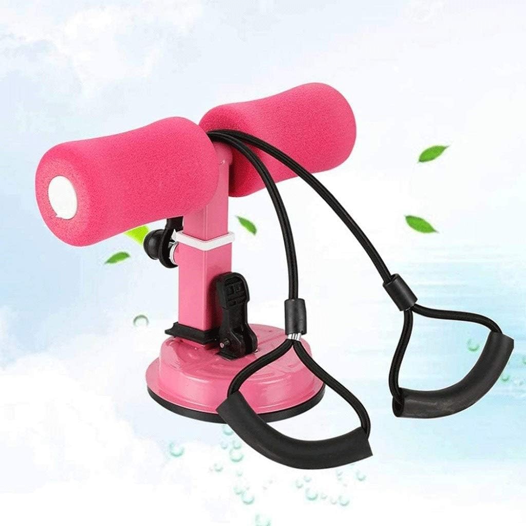Fitness Equipment Self-Priming Sit-Ups, Elastic Sitting Pull Rope Pedal-Type Waist and Abdomen Core Trainer, Adjustable Height Sit-Up Motion Assist