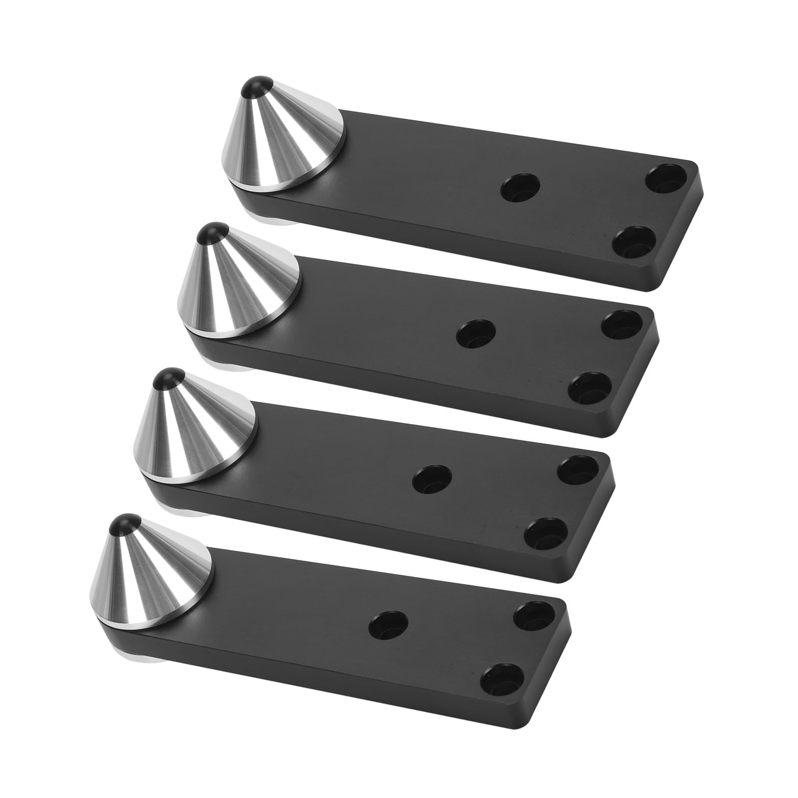 Bewinner Piedini per Altoparlanti da Terra Antiurto, Piedini Isolanti in Lega di Alluminio per Subwoofer, Altoparlanti da Pavimento e Amplificatore - Antiscivolo, Durevoli, 4 Pezzi