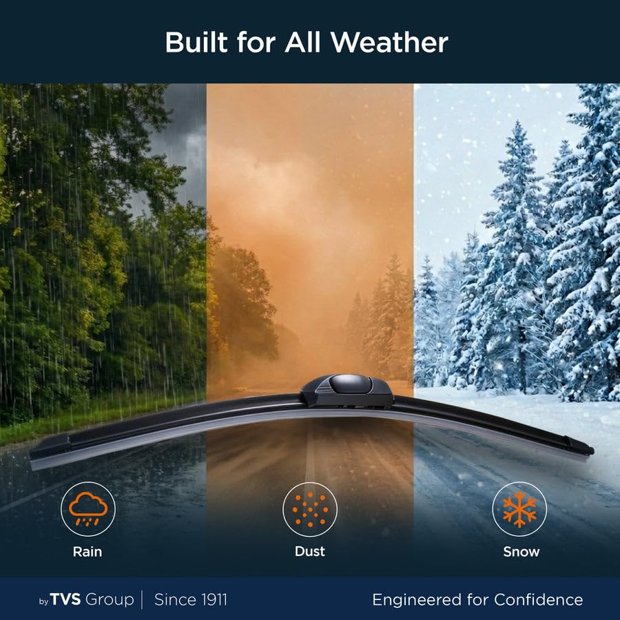 myTVS Frameless Car Wiper Blades for Mahindra Bolero 16"+16 Pack of 2 - Image 5