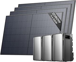 ECOFLOW STREAM Ultra et 2 x AC Pro 5,76 kWh, avec stockage 2080 W batteries pour kit solaire avec 4 panneaux solaires 520 W, double connexion AC, capacité jusqu'à 11,52 kWh, Smart AI, Plug&Play
