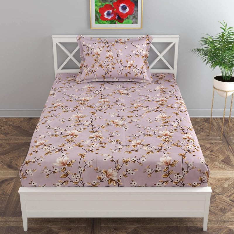 Image of Florida Polycotton Bedsheet (Reeva Mauve, King)
