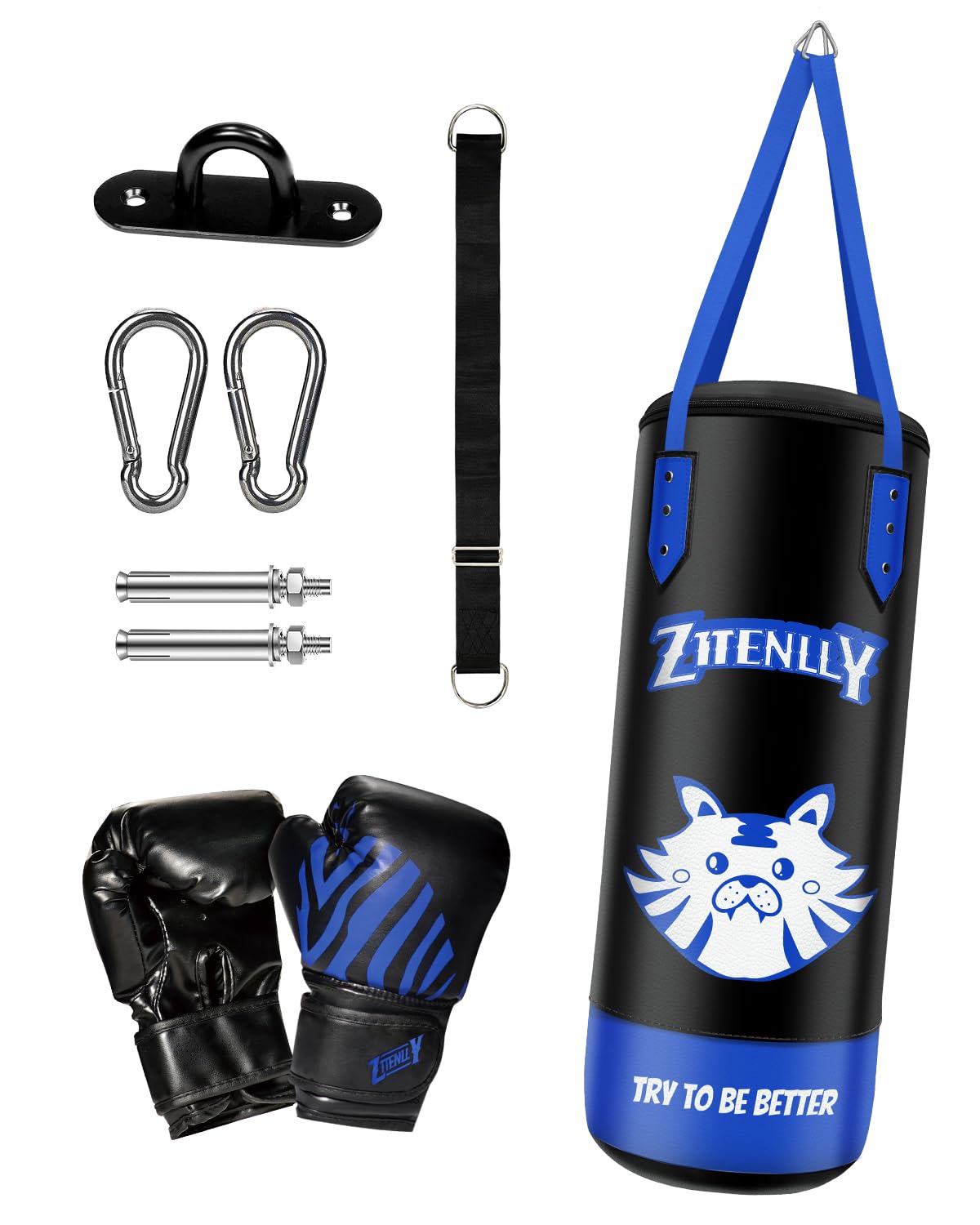 ZTTENLLY Kids Punching Bag with Gloves