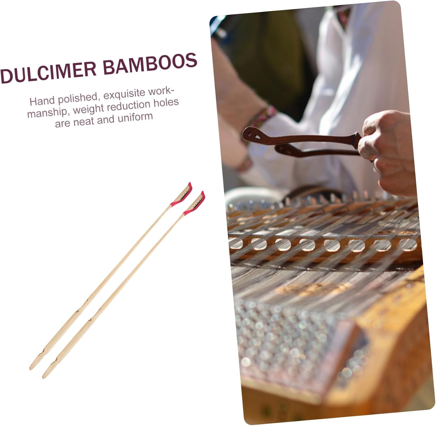 UPKOCH 2pcs Yangqin Dulcimer Supplies for Enhanced Resonance Khaki Musical Instrument Accessories for and Learning