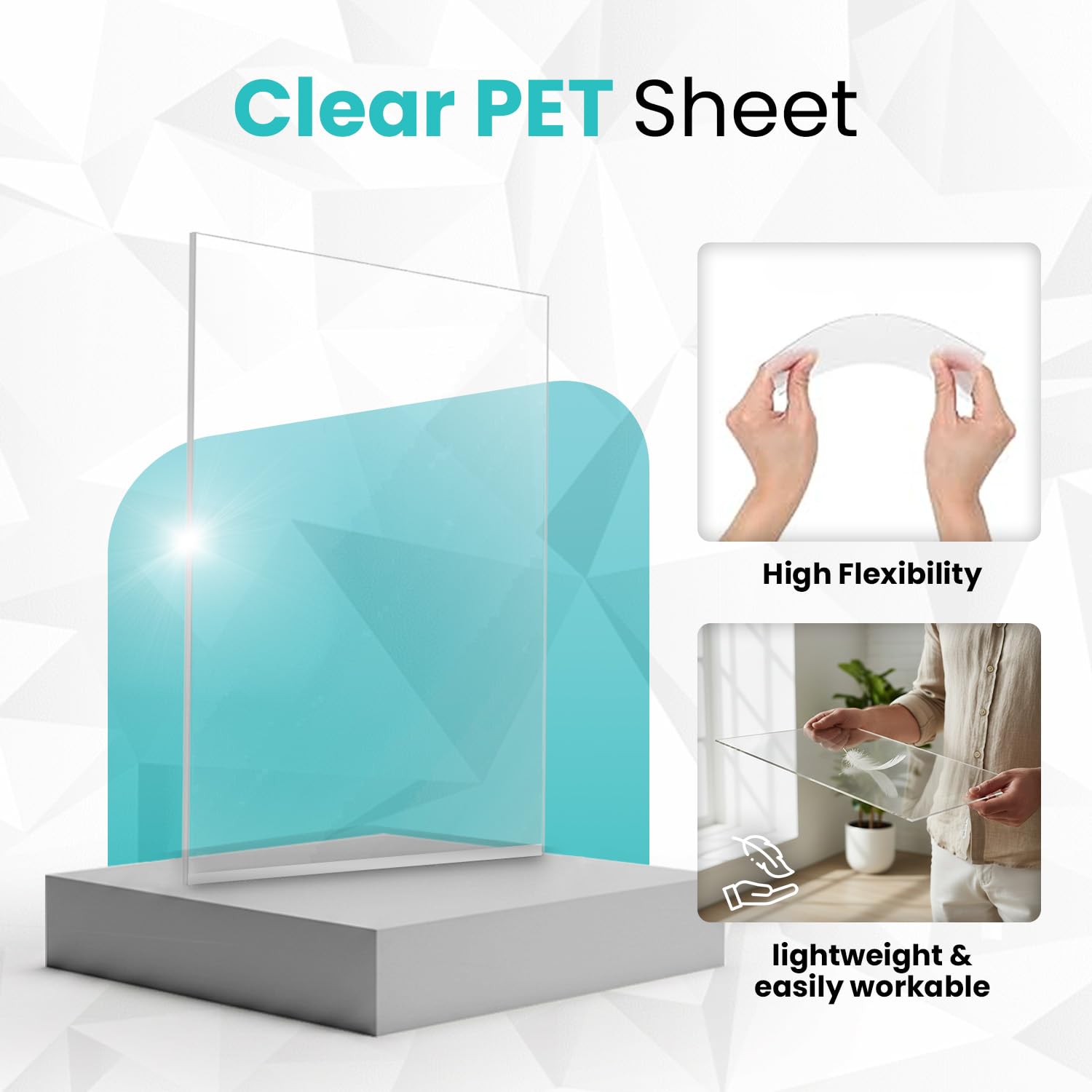 Flexible PET Plexiglass Sheets - 10 Pack -3