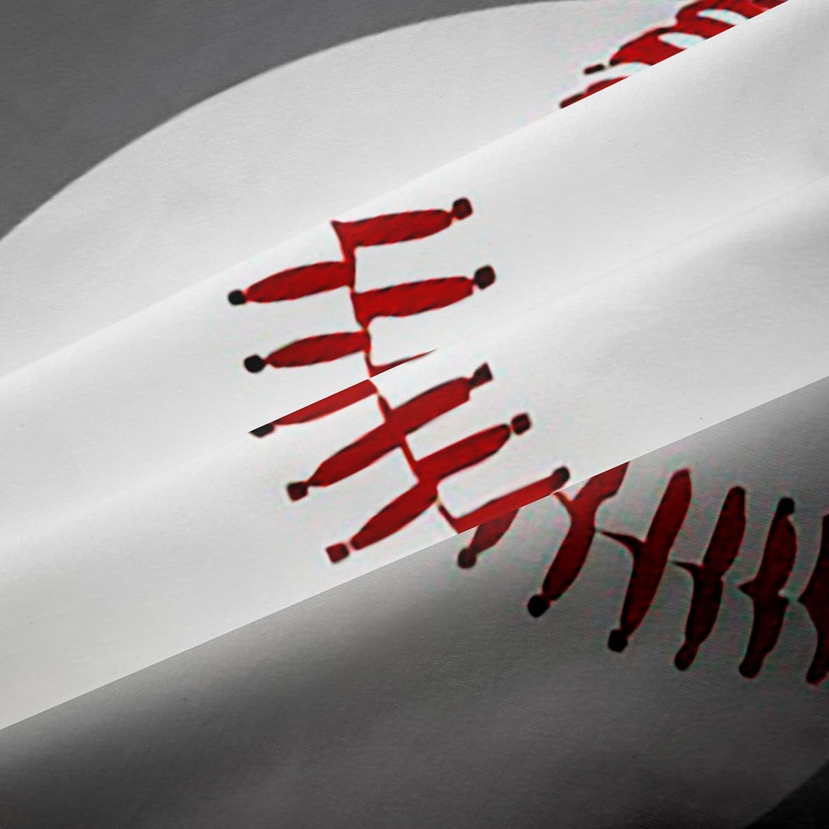 Feelyou Sports Baseball Curtain 3D Baseball Bat Printed Blackout Curtain for Bedroom for Kids Boys Teens 3D Baseball Thermal Curtain Sports Bedspread,Gray,52 X 84 Inch,2 Panels
