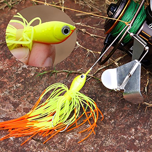 Sougayilang BUZZBAITS-4PCS Fishing Lures Buzzbait Spinnerbait Topwater Lure thumb #4