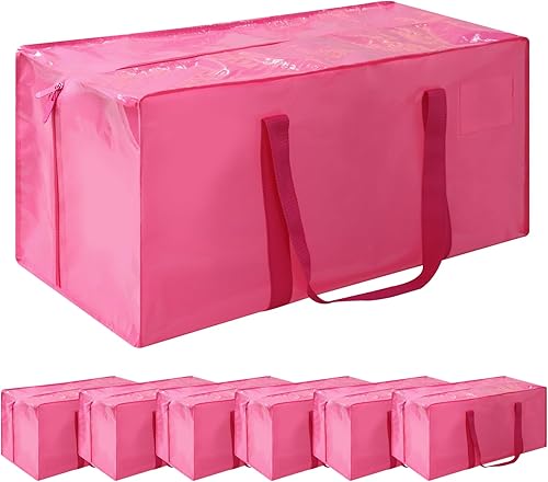 Bolsas de mudanza extragrandes con cremalleras fuertes y asas, suministros de mudanza con tapas, paquete de 6 bolsas resistentes para almacenamiento