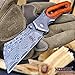 EDC Pocket Knife Camping Accessories Razor Sharp Edge Cleaver Blade Folding Knife Camping Gear Survival Kit 57598 (Wood)