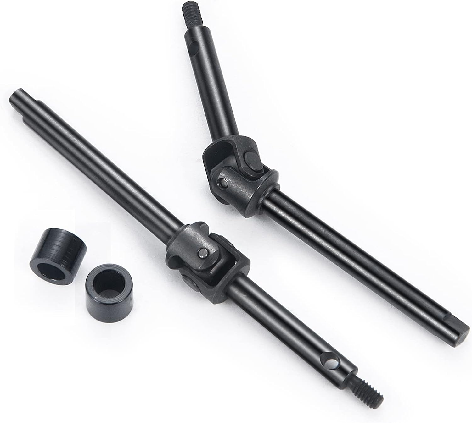 Carbon Steel Front RC Steering CVD Drive Shafts with 4mm Spacer for 1/24 Axial Scx24 Vehicle AXI90081 AXI00001 JLU CRC B-17 Crawler Car