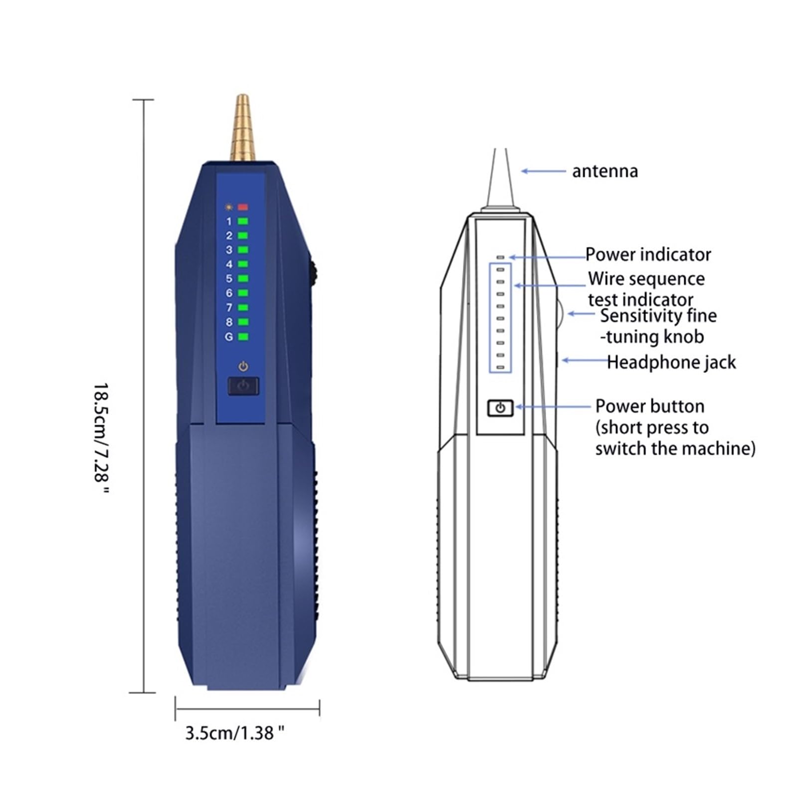 Precyzyjny Lokalizator Kabli Testowych Tracer POE Tester Sieci LAN Narzędzia Sieciowe Anti-burn Network Szybki Przewodów Dokładna Szybka Diagnostyka