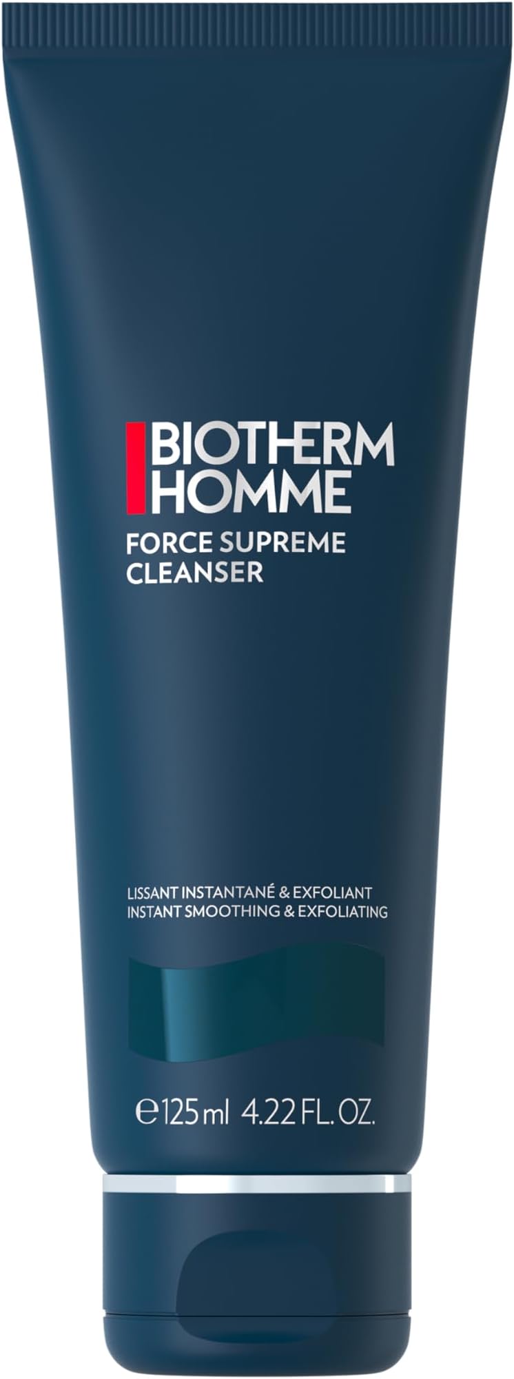 Biotherm Force Supreme Cleanser, Smoothing & Exfoliating Face Cleanser for Men with Blue Algae, Cedar Bud Extract & Exfoliating Micro-Particles, for Soft and Comfortable Skin, 4.2 Fl. Oz.