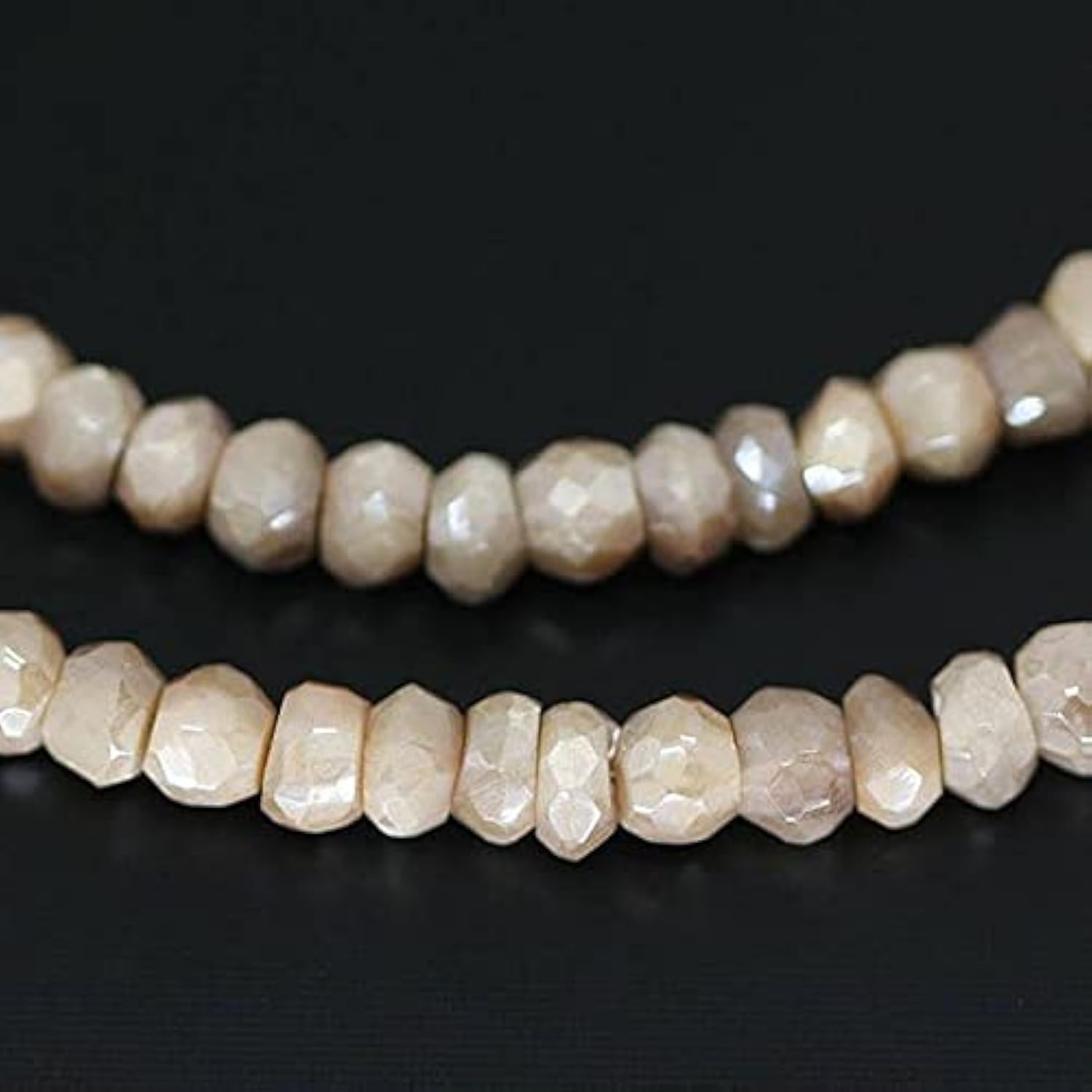 Pierre de lune rose perles sacrées pour bijoux d'intention et de bien-être