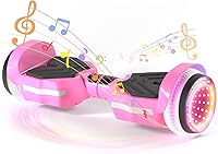 SIMATE K1 Hoverboard Scooter: LED Light-Up Wheels, Bluetooth Speakers, APP Control, Dual 250W Motors, 8.5 MPH & 8.5 Mile Range for Kids Adults