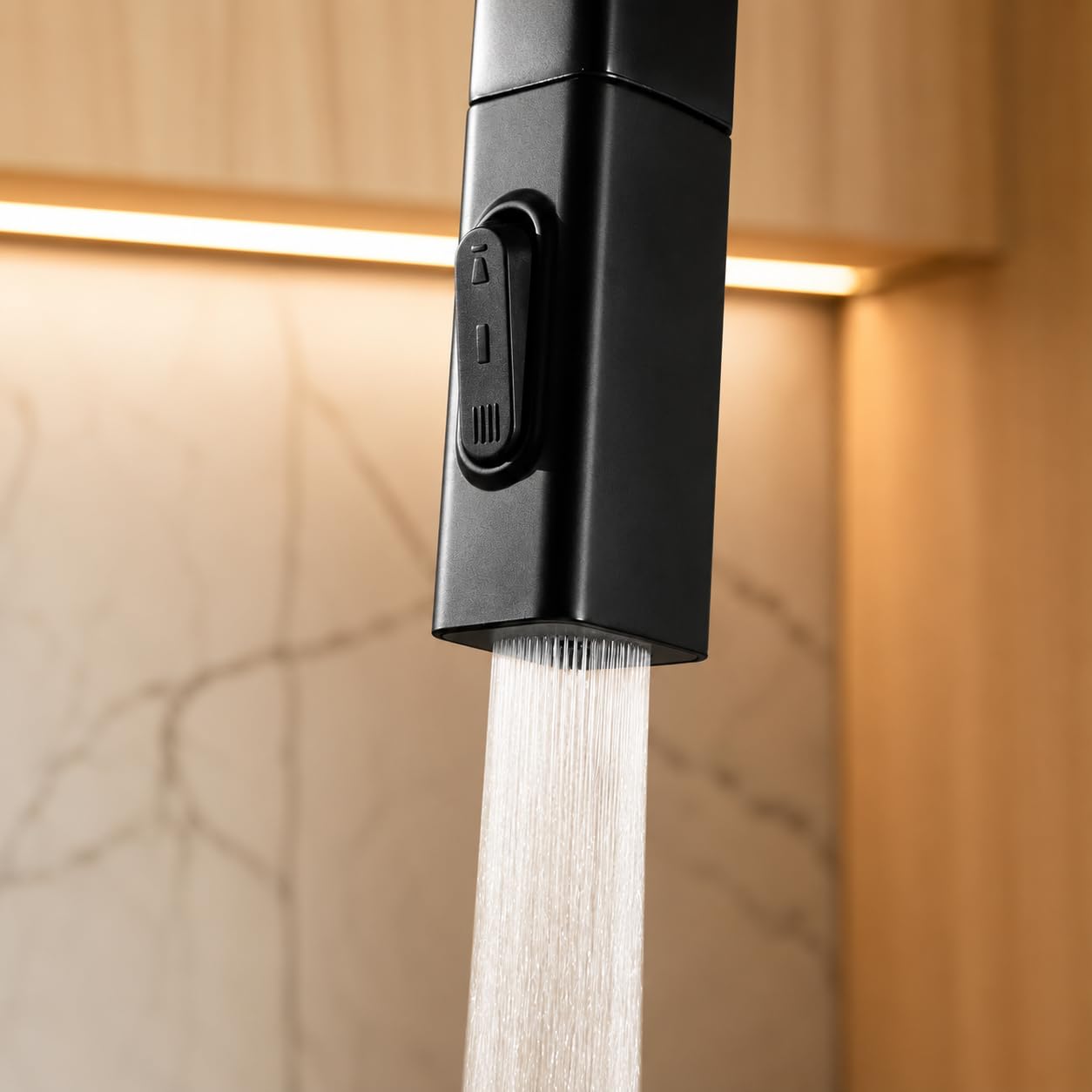 Grifo Cocina Extraíble Monomando | Grifo Fregadero Cocina Flexible con Doble Jet y Giro 360° | Grifería Cocina Moderna IMEX Canadá (Negro mate)