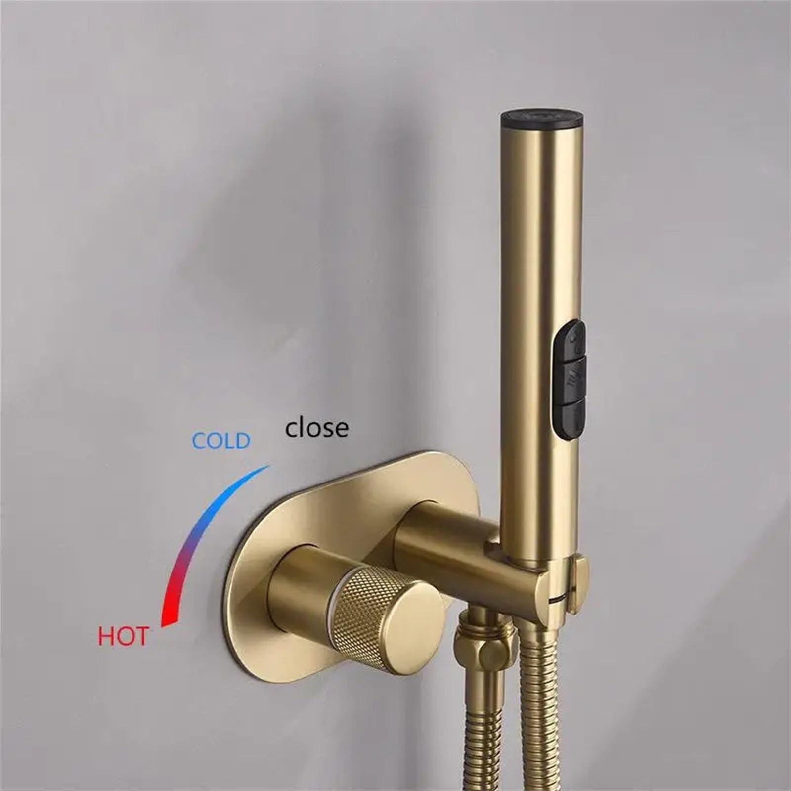 Bidet Portatile Supporto a parete for rubinetto bidet in ottone oro rosa spazzolato