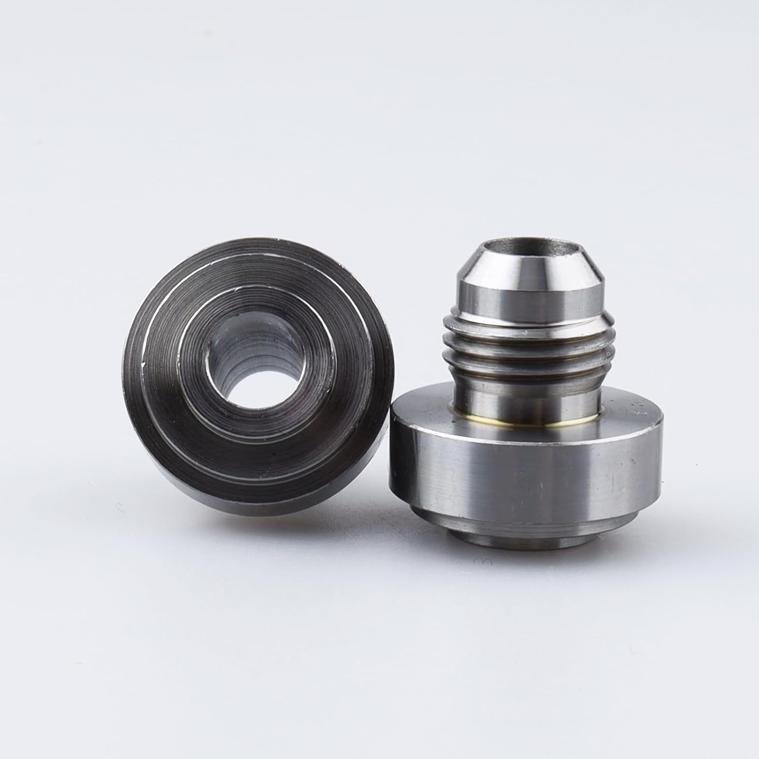 AC PERFORMANCE -6 AN Male Weld on Bung Fitting Steel, Pack of 2