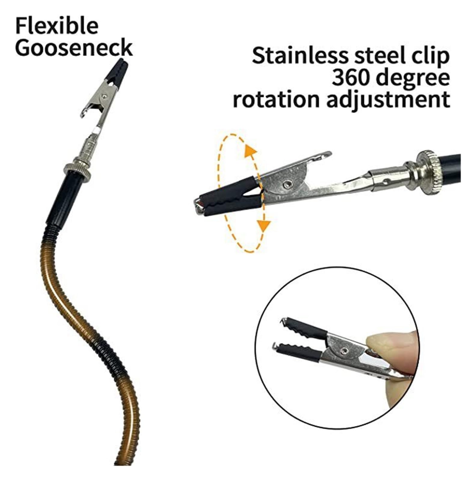 Terzo Strumento Manuale per la Saldatura， Morsetto for Circuito Stampato e Scheda Madre Helping Hands Third Hand da 90 mm con Lente d'Ingrandimento