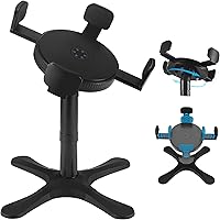 KMXASP Elevated Adjustable Dog Bowl Stand - 15° Tilted, 3 Heights, Width Adjustable for Medium Large Breeds, Fits Any Bowl (Black)