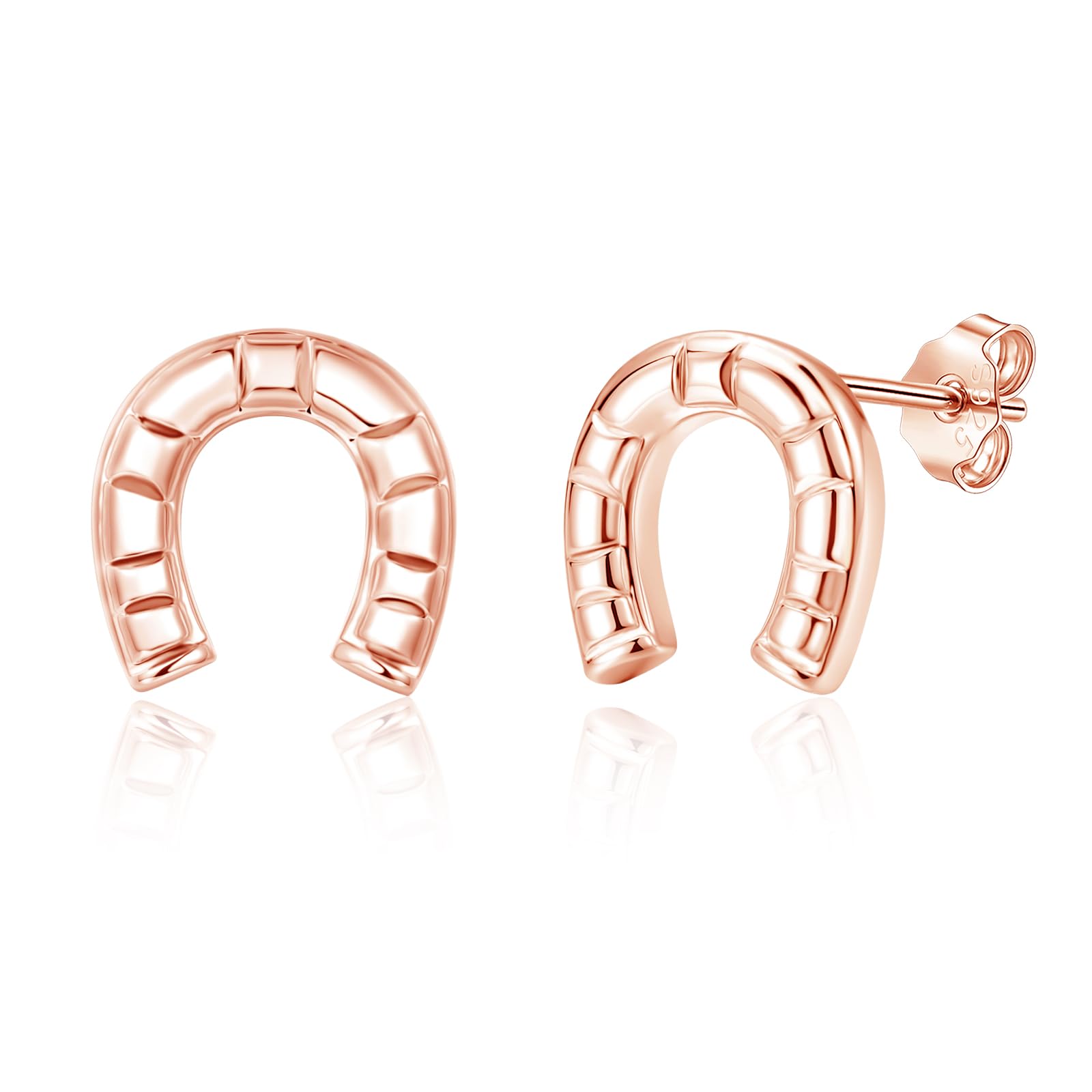 Loutade Ohrstecker Silber 925, Hypoallergene 925 Sterling Silber Damen Ohrstecker mit AAAAA Cubic Zirkonia, 8mm Klein Knorpel Ohrringe Silber Tragus Helix Piercings Gold Ohrringe Stecker für Mädchen