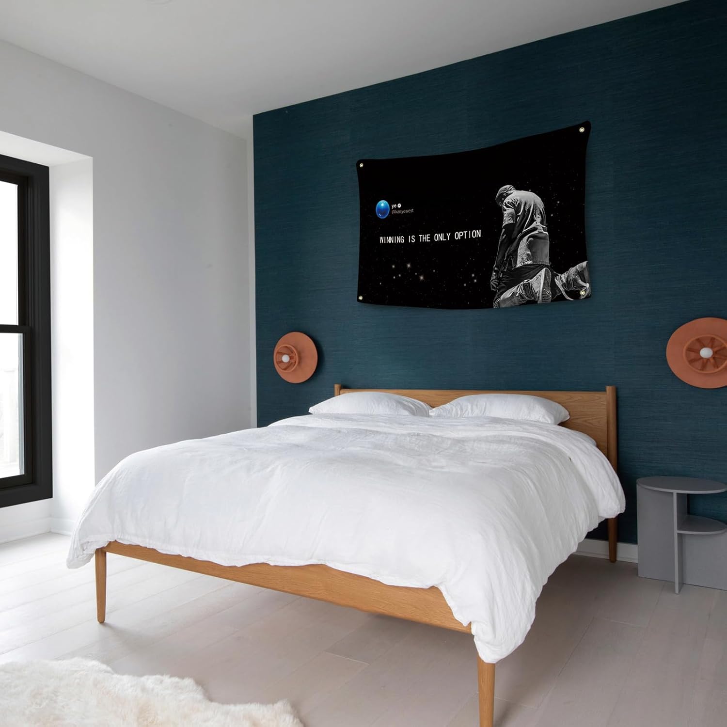 Kanye Rapper Flag for Room 3×5 Feet Funny Flag Banner Winning Is The Only Option Wall Hanging Decor for Bedroom College Dorm Room Decor - Image 3