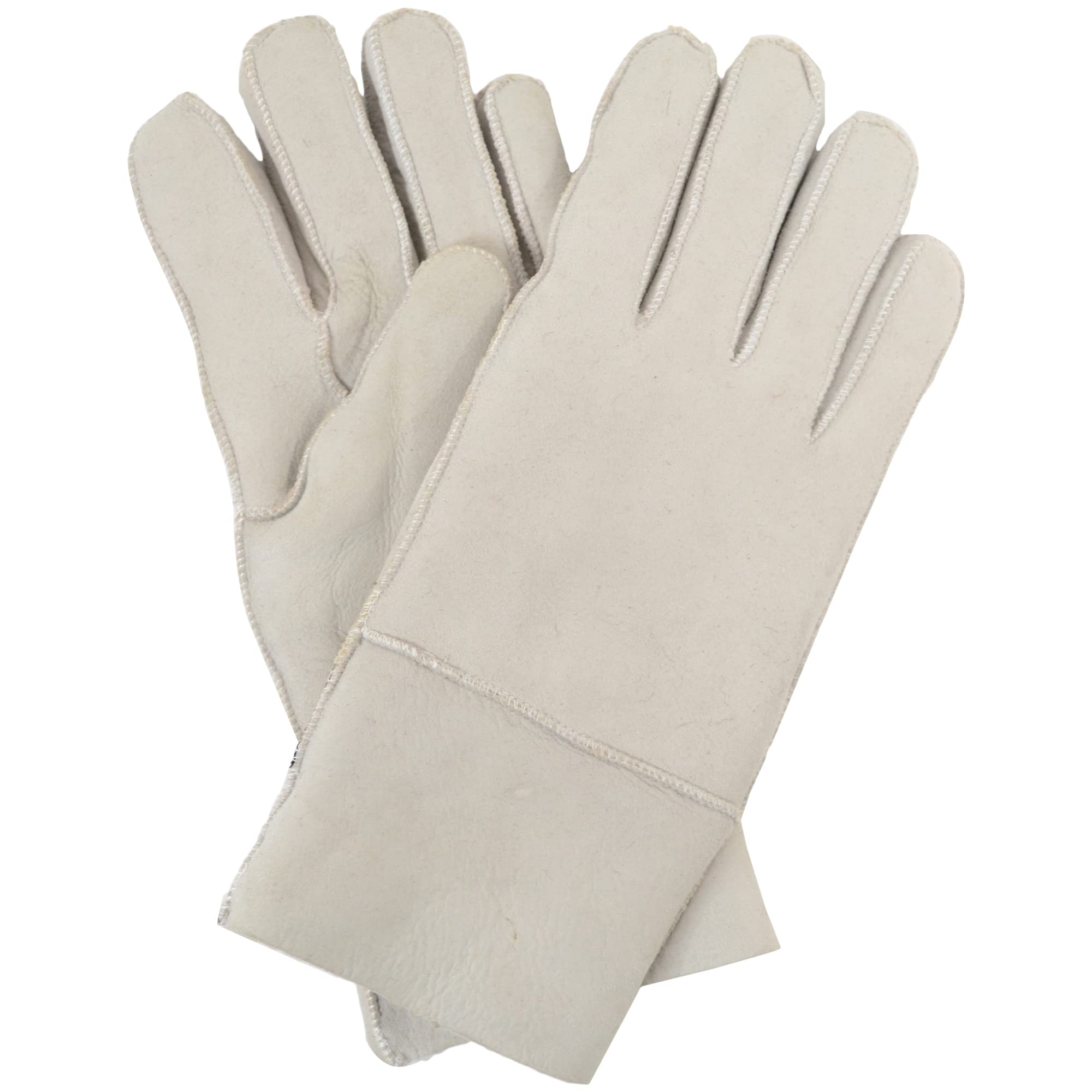 Snugrugs Women's Light Grey 100% Genuine Sheepskin Glove - Large (7.5")
