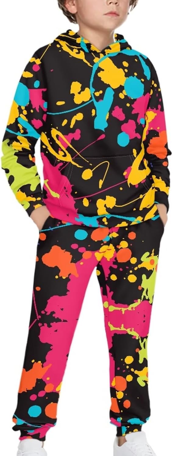 Renewold Boys Tracksuits Kids Hoodie Sweatshirt and Jogger Sweatpants 2 Pieces Sweatsuits Set Long Sleeve Clothing Sets