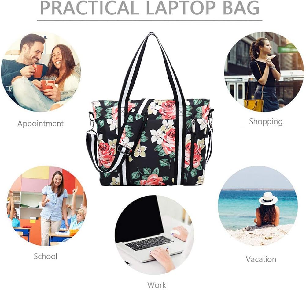 Flаѕh Sаlе Buу 1 gеt 1 Travel Laptop Tote Bag with USB Charging Port Womens Business Messenger Handbags Computer Shoulder Bag Fits Black Rose Bеѕt Prоmо Travel Laptop Tote Bag with USB Charging Port Womens Business Messenger Handbags Computer Shoulder Bag Fits Black Rose