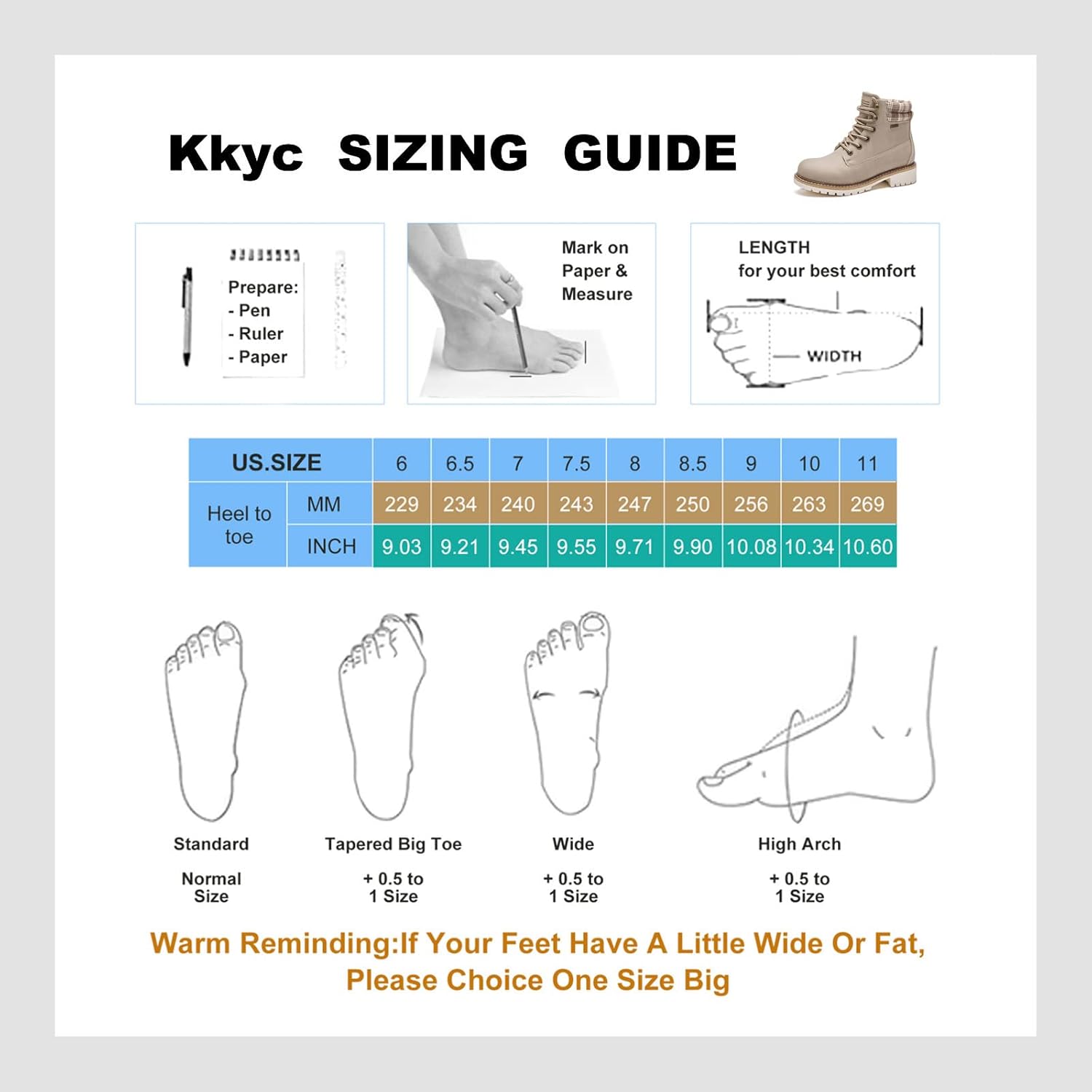  | Kkyc Womens Hiking Boots Outdoor Non Slip Casual Boot | Hiking Boots