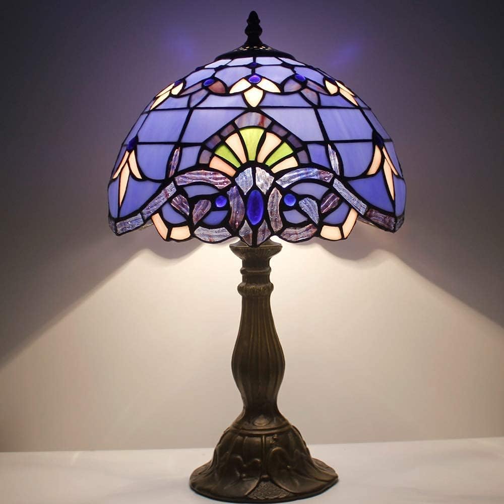 WERFACTORY Tiffany Lamp Series Stained Glass Style Lampshade Decorative Living Room Bedroom