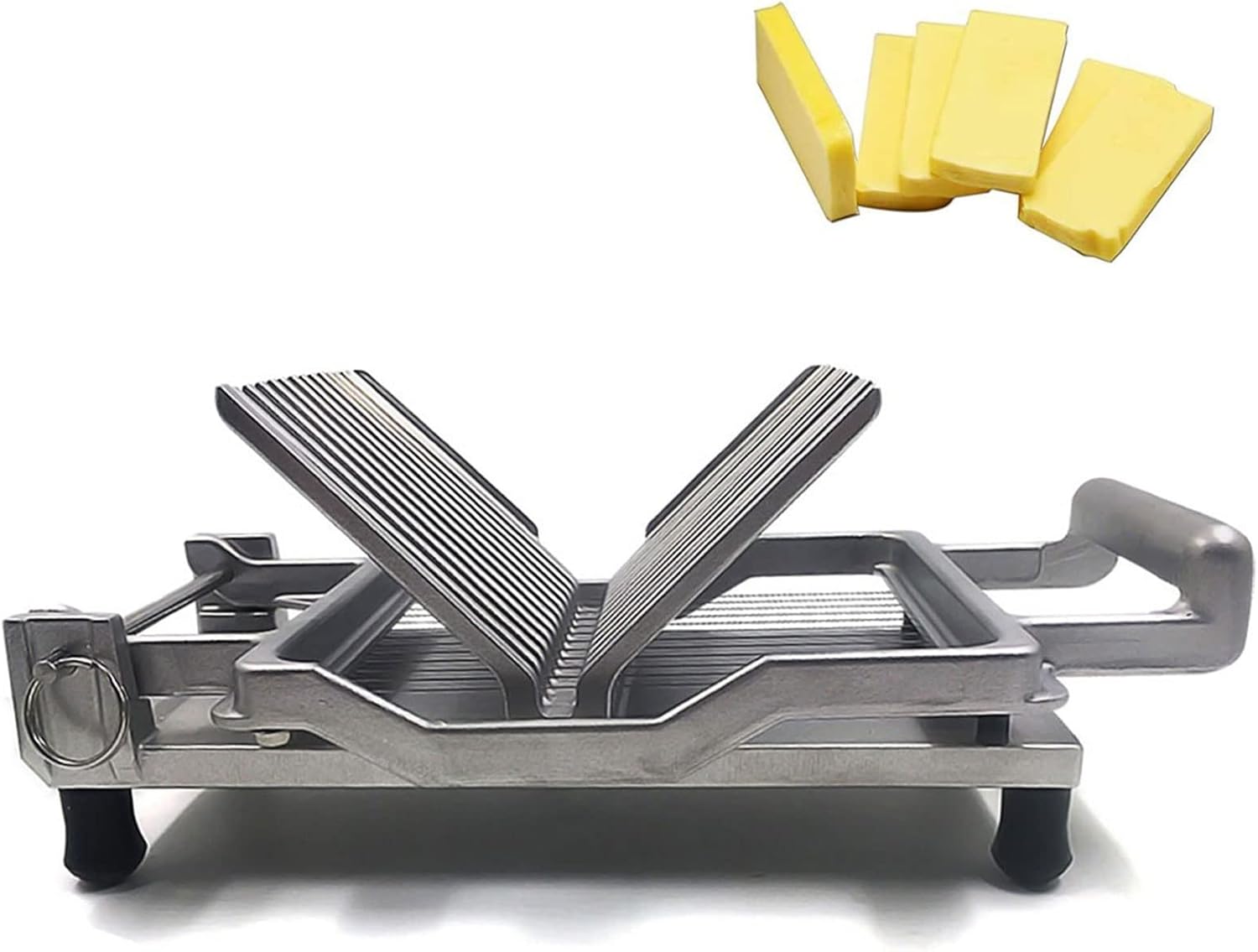 Commercial Cheese Slicer Stainless Steel Cheese Slicer Board Cheeser Butter Cutting 1cm & 2cm Wire Slicer Kitchen Cooking Cutter Tools