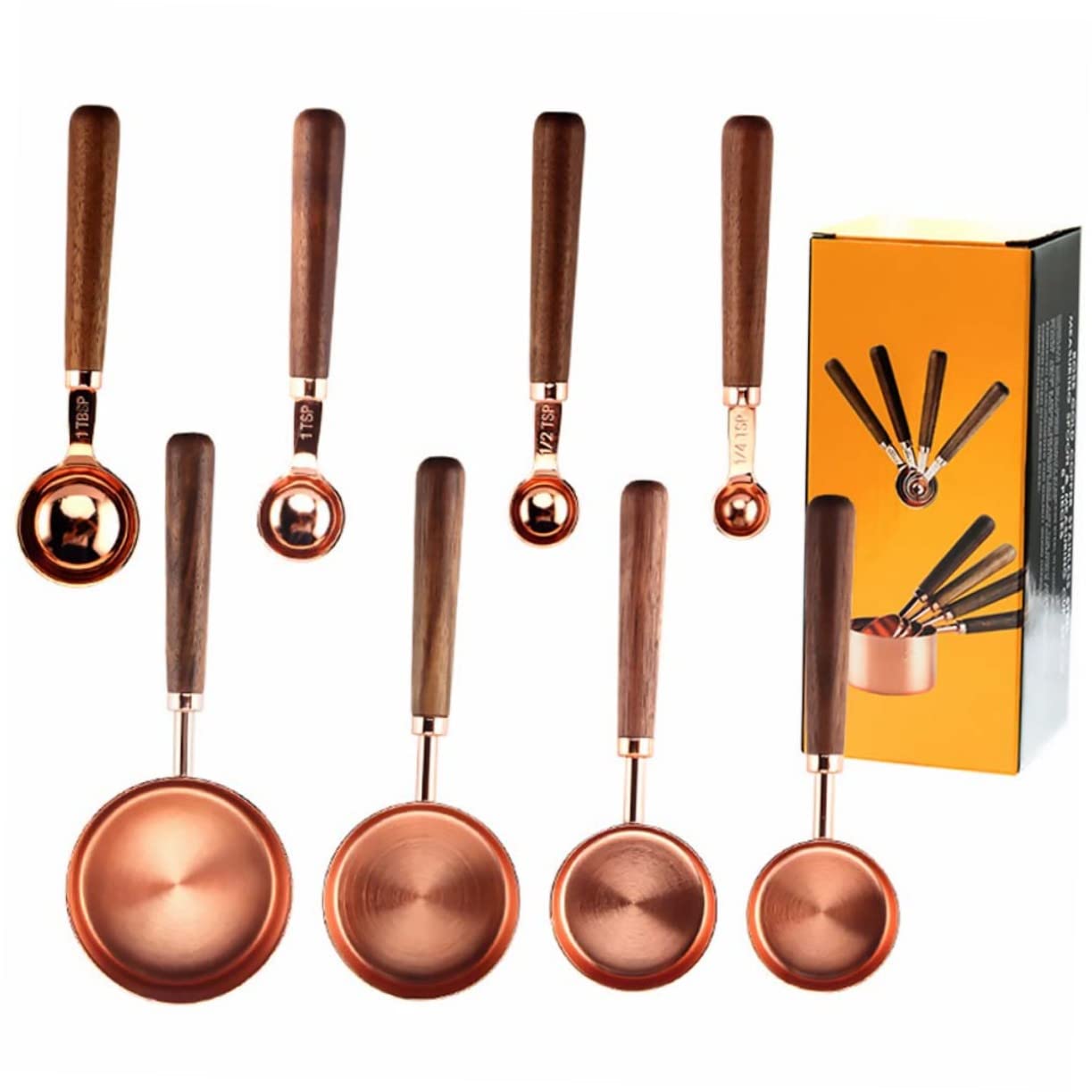 Alipis Cuchara Medidora para Hornear y Taza Medidora de Acero Inoxidable Utensilio para Hornear con Tazas Graduadas para Cocina y Repostería