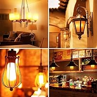 Vista 7 de E26 LED Light Bulb 4W,Equivalent 40W,E26 Tubular Light Bulb Non Dimmable Daylight 4000K,Antique Clear Edison Filament Bulb,Pack of 6