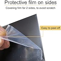 Vista 5 de DARENYI Hoja de plástico ABS negro, 12 x 16 pulgadas 1/8 pulgadas de grosor (0.118 in), flexible que la hoja de plexiglás, moldeable que la lámina