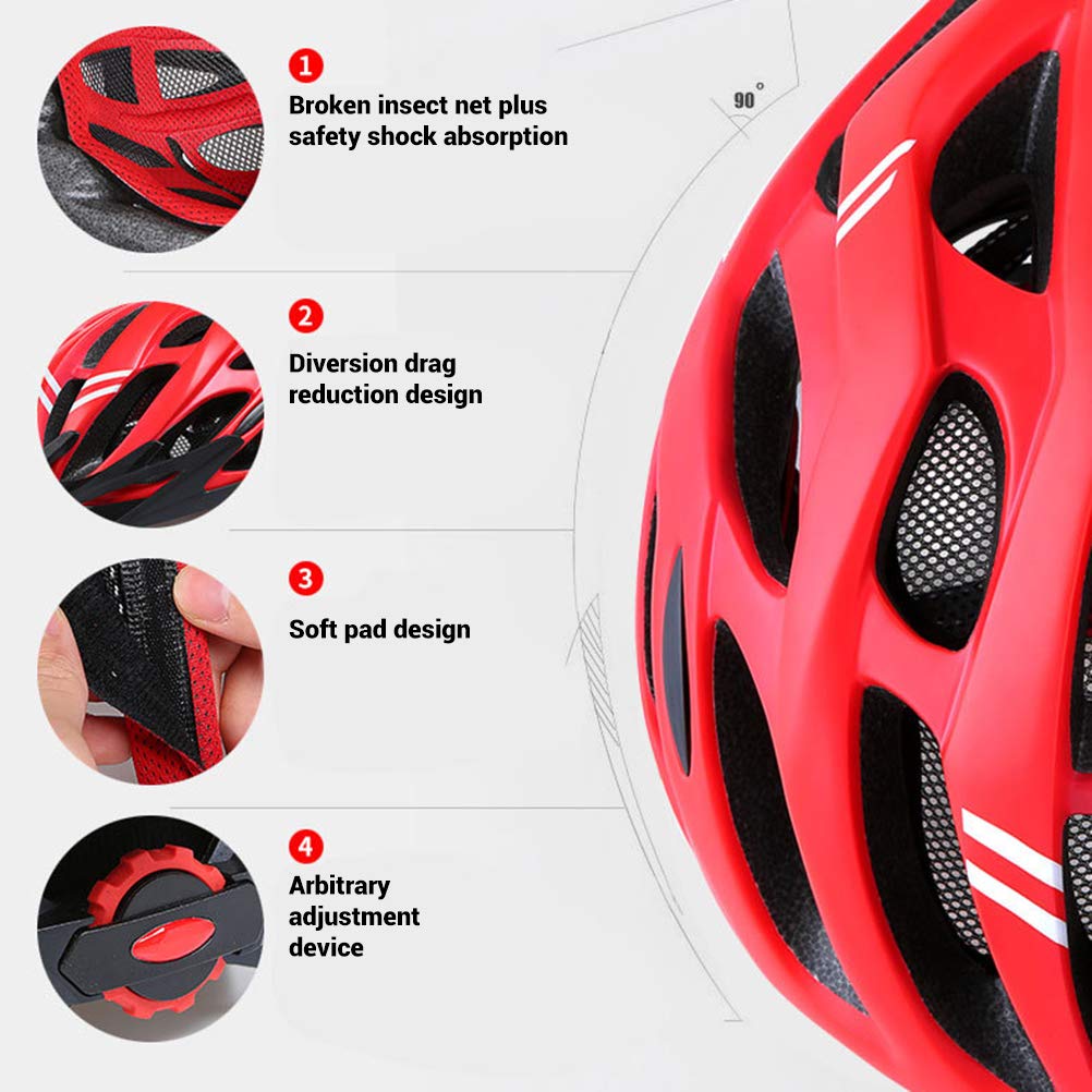 Casco da ciclismo di sicurezza, leggero, EPS PC, copertura per strada e
