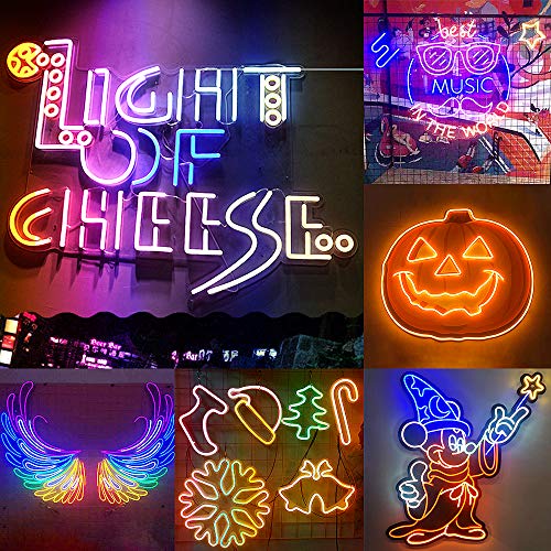 Image of ALITOVE Addressable LED Strip Neon Light WS2811 Dream Color Rainbow Programmable Digital LED Pixels Lights 6.6ft 216 LEDs for DIY LED Neon Letters Bar Signs Art Wall 12V DC, No Power and Controller
