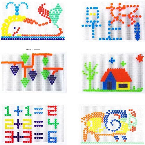 Itian Mushroom Nail Toys 296 Pcs Novelty Puzzle Pegboard for Kids Jigsaw Puzzle Pegboard for Children 2 61HObRHbMjL. AC