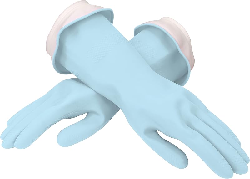 Casabella Waterblock Premium Guantes Aqua Azul, Grande
